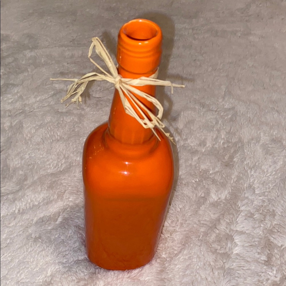 Orange Decorative Bottle with Bow